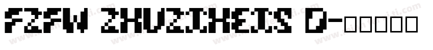 FZFW ZhuZiHeiS D字体转换
